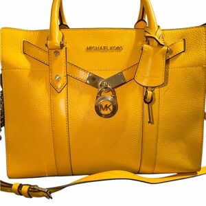 Michael Kors nouveau Hamilton lg satchel w/crossbody pebbled leather 🔐